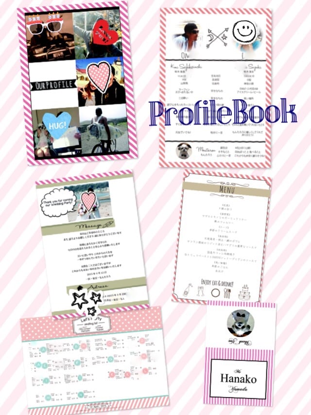 ウェディング♡プロフィールブックをデザインします オリジナルで作りたい方にオススメです♡ イメージ2