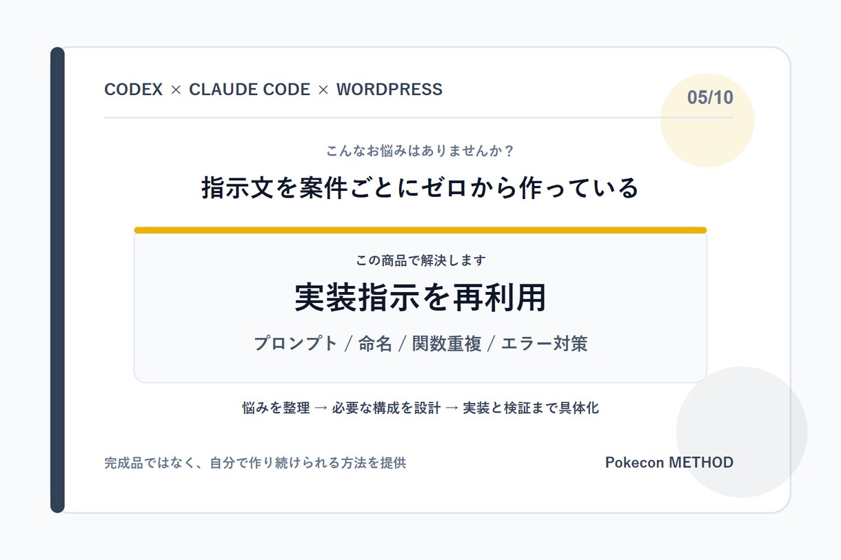 Codex Web制作工程を標準化します 制作会社の要件実装検証引継ぎを共通化 イメージ5
