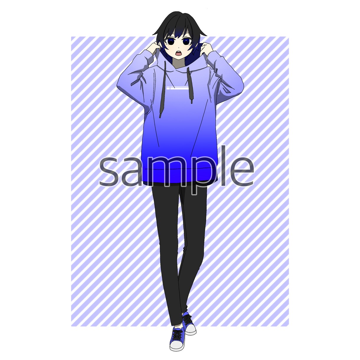 最短1日で立ち絵＋表情差分4つを制作いたします IRIAM・TRPG等で使える全身絵を描かせてください！ イメージ5