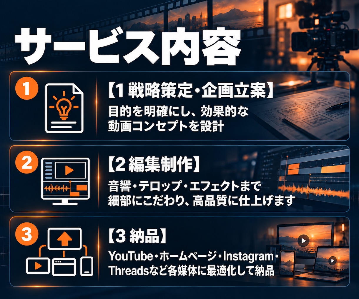 広告動画・PR動画・アニメーション動画制作します 企画から制作まで丸ごと。30秒動画が一律5万円 イメージ4