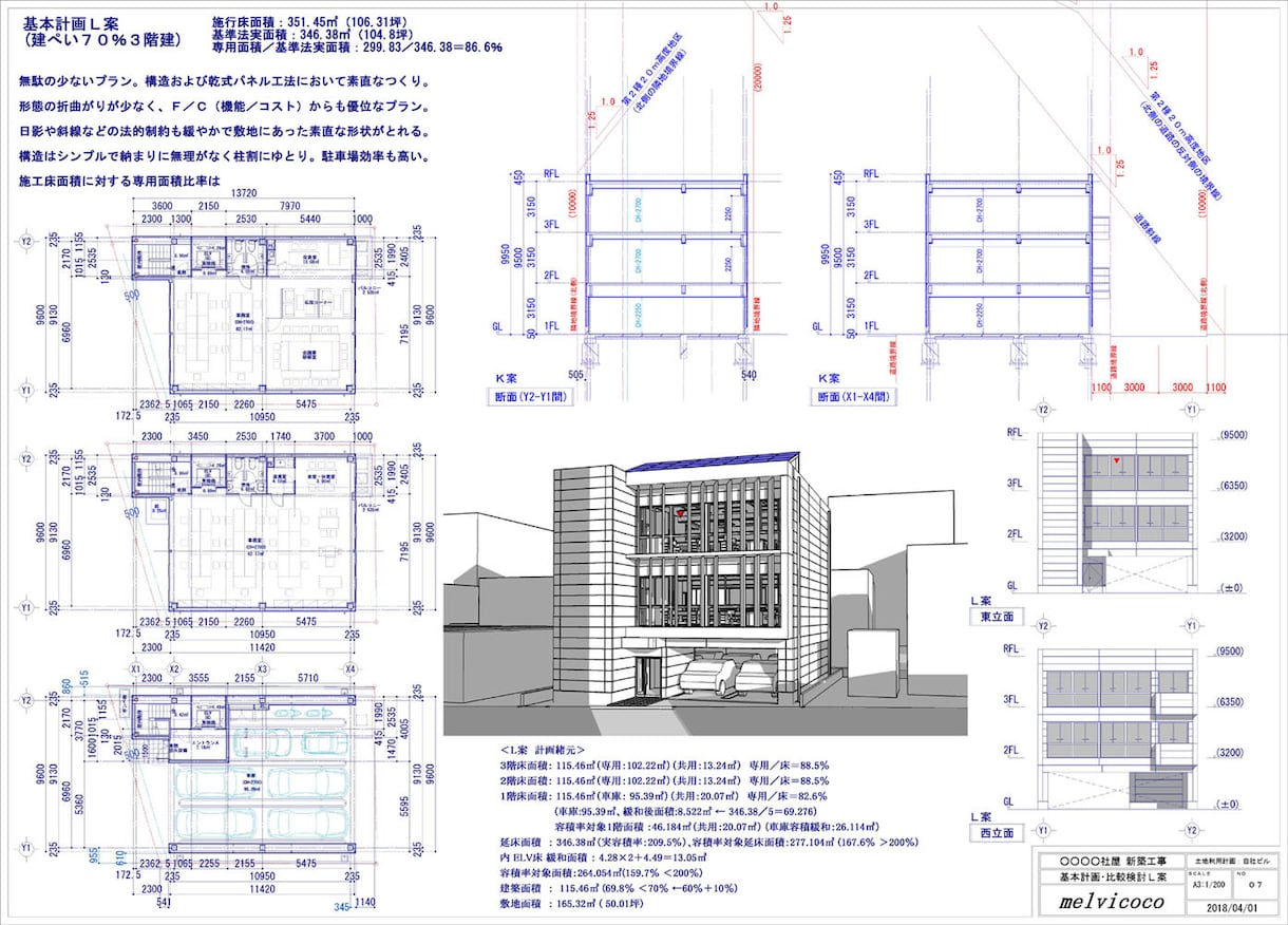 ３次元スタディを元に住宅の基本モデルを作製致します 平面図だけでは分かりづらい空間バランスや居心地が把握できます イメージ4
