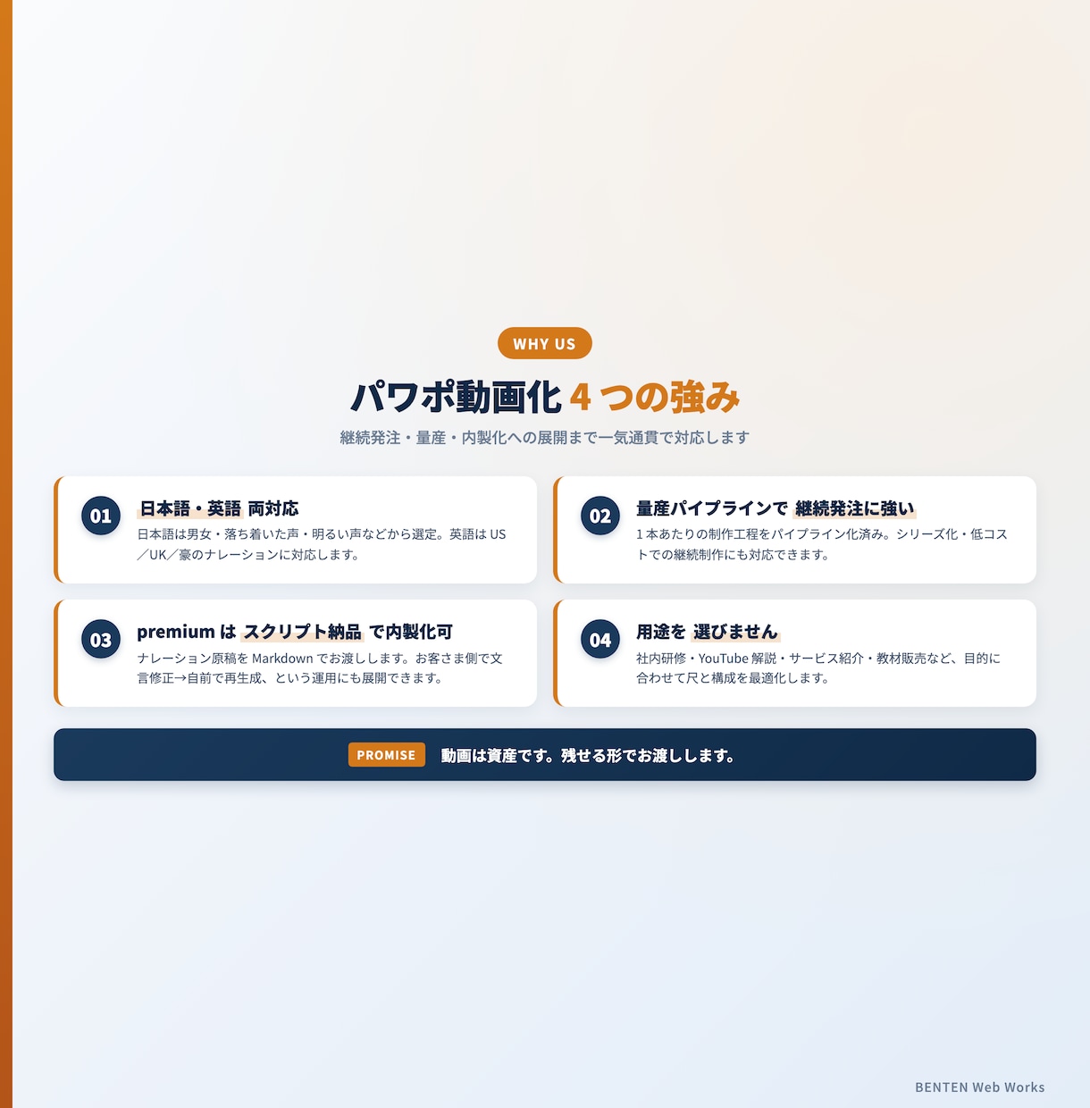 パワポをAIナレーション動画にします スライドを送付するだけで動画が完成、AI音声・字幕込みです イメージ4