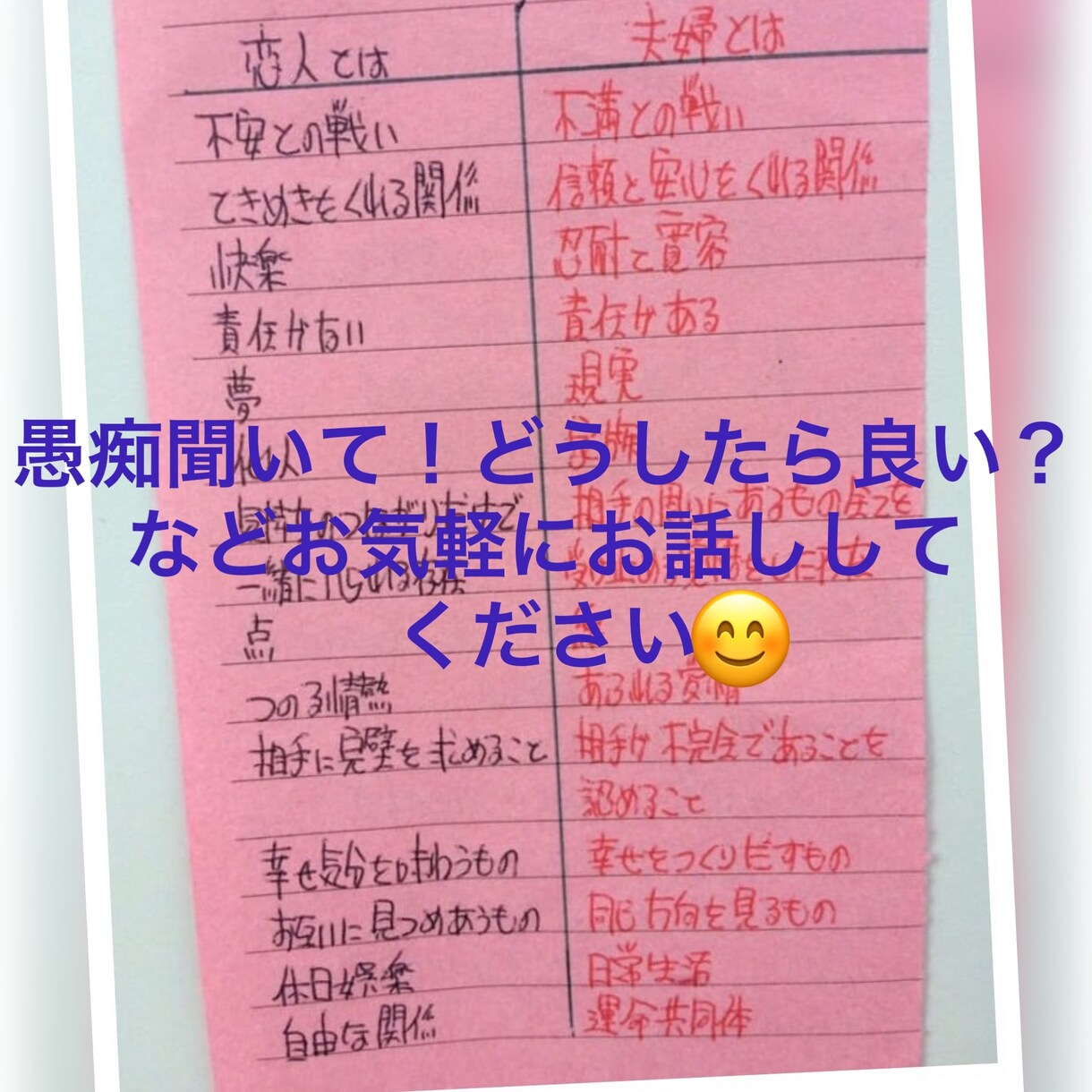 家族の問題、友達、人間関係の相談受けます 友達の問題、家族の問題第三者からの立場でお話致します！ イメージ1