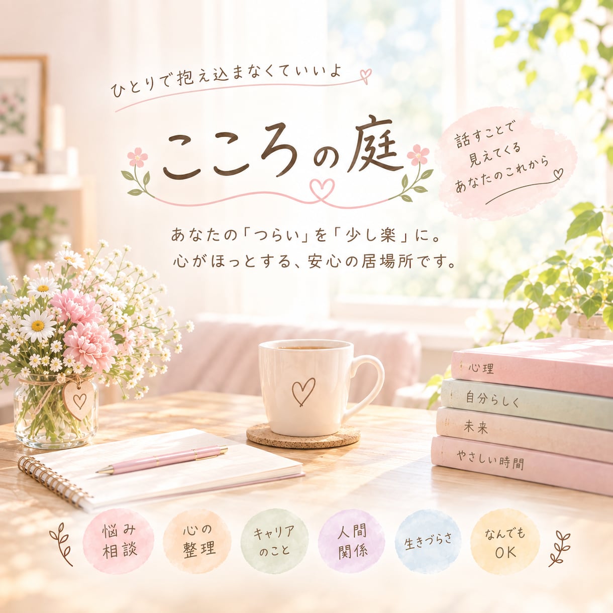 まとまってなくても大丈夫。テキストでお話を伺います 誰かに話したい気持ちを、あなたのペースで聞かせてください イメージ1