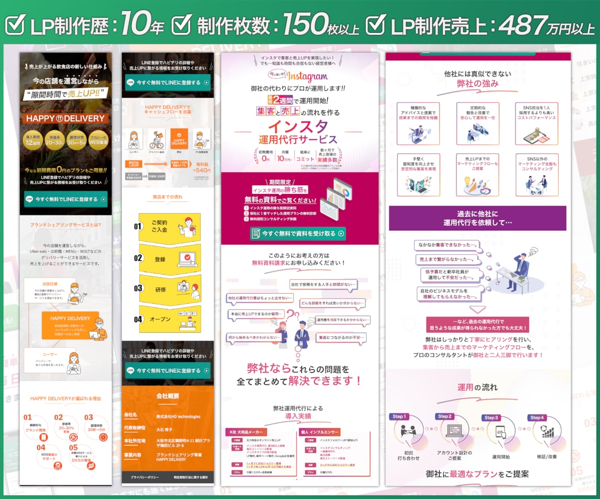 結果重視｜登録率の高いオプトインLP作ります メルマガ・LINE公式専用｜見栄えよりも結果を出すLP制作 イメージ3