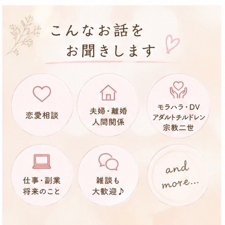 人生、一緒に作戦会議しませんか？お聞きします 「頭の中を一緒に整理しませんか？」優しくお聞きします♡ イメージ3