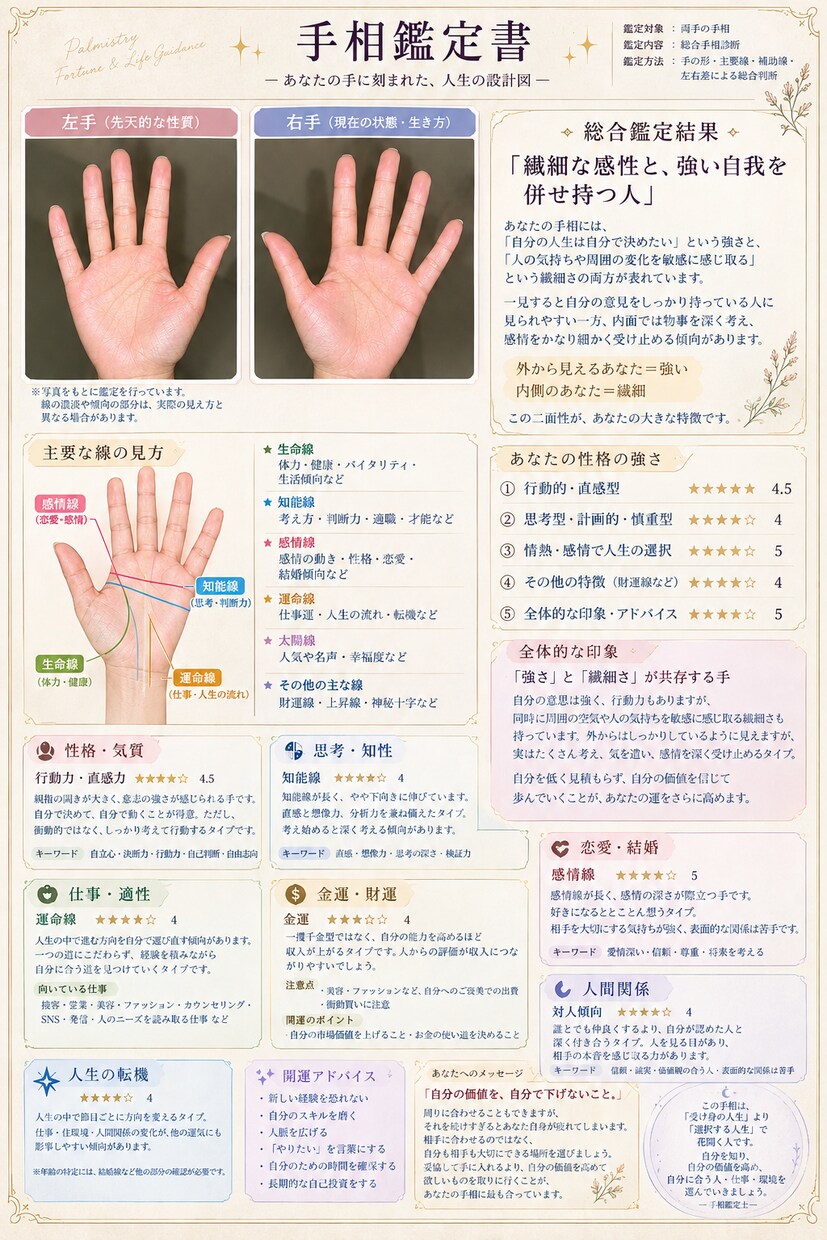 今のあなた、〜手相鑑定〜いたします あなたの手の中に、人生のヒントが。 イメージ2