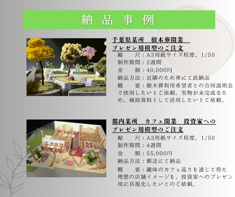 開業準備のオーナー様へ！店舗模型制作します 現役建築士が、細部までこだわった本当に伝わる模型を作成 イメージ2