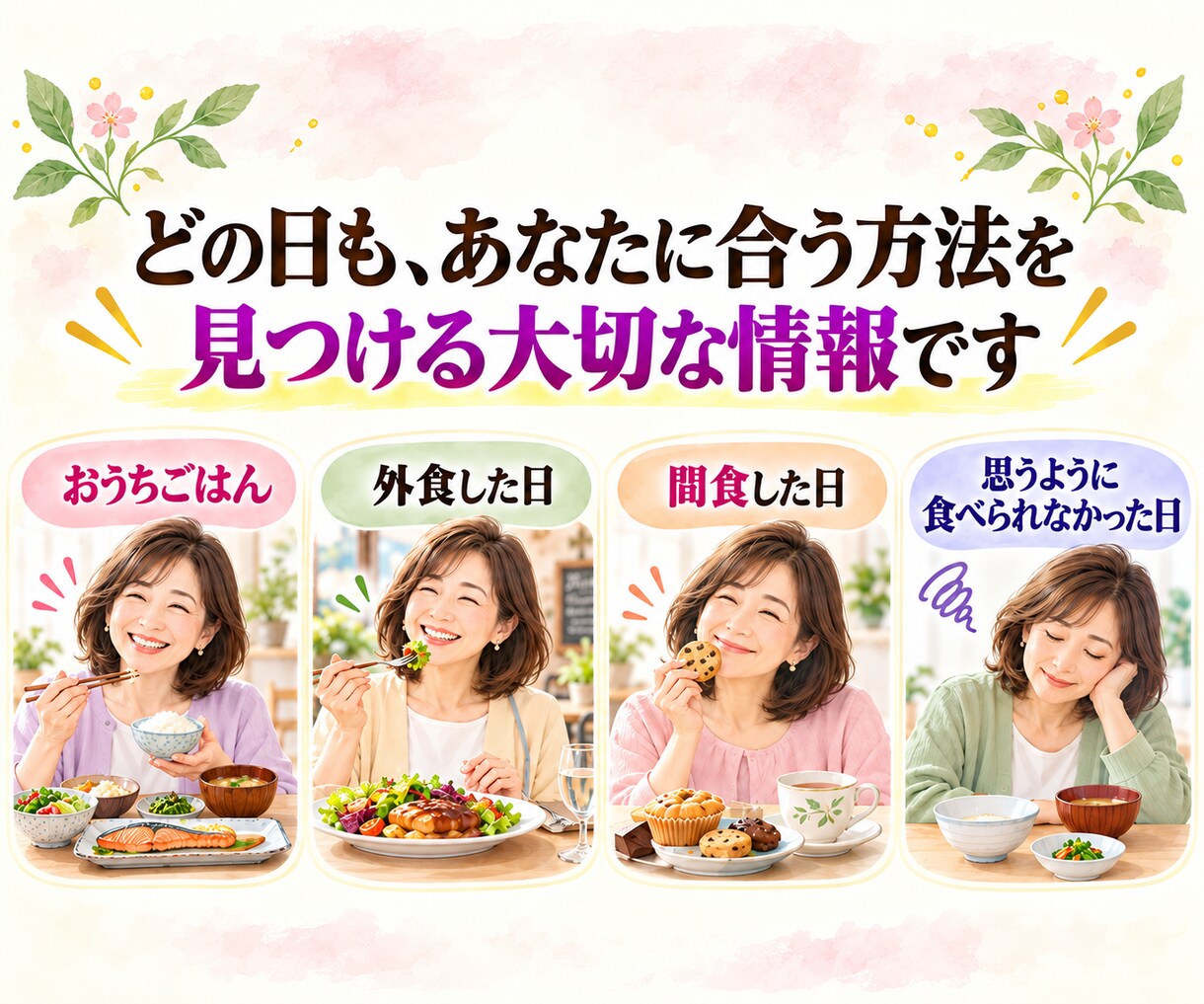 普段の食事からあなたの痩せルートを見つけます 食事と暮らしを一緒に見直す2週間サポート イメージ8
