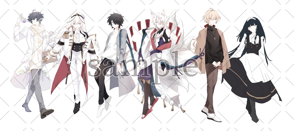 立ち絵イラスト描きます 全身の立ち絵イラストを描きます！TRPGなどにお使い頂けます イメージ6