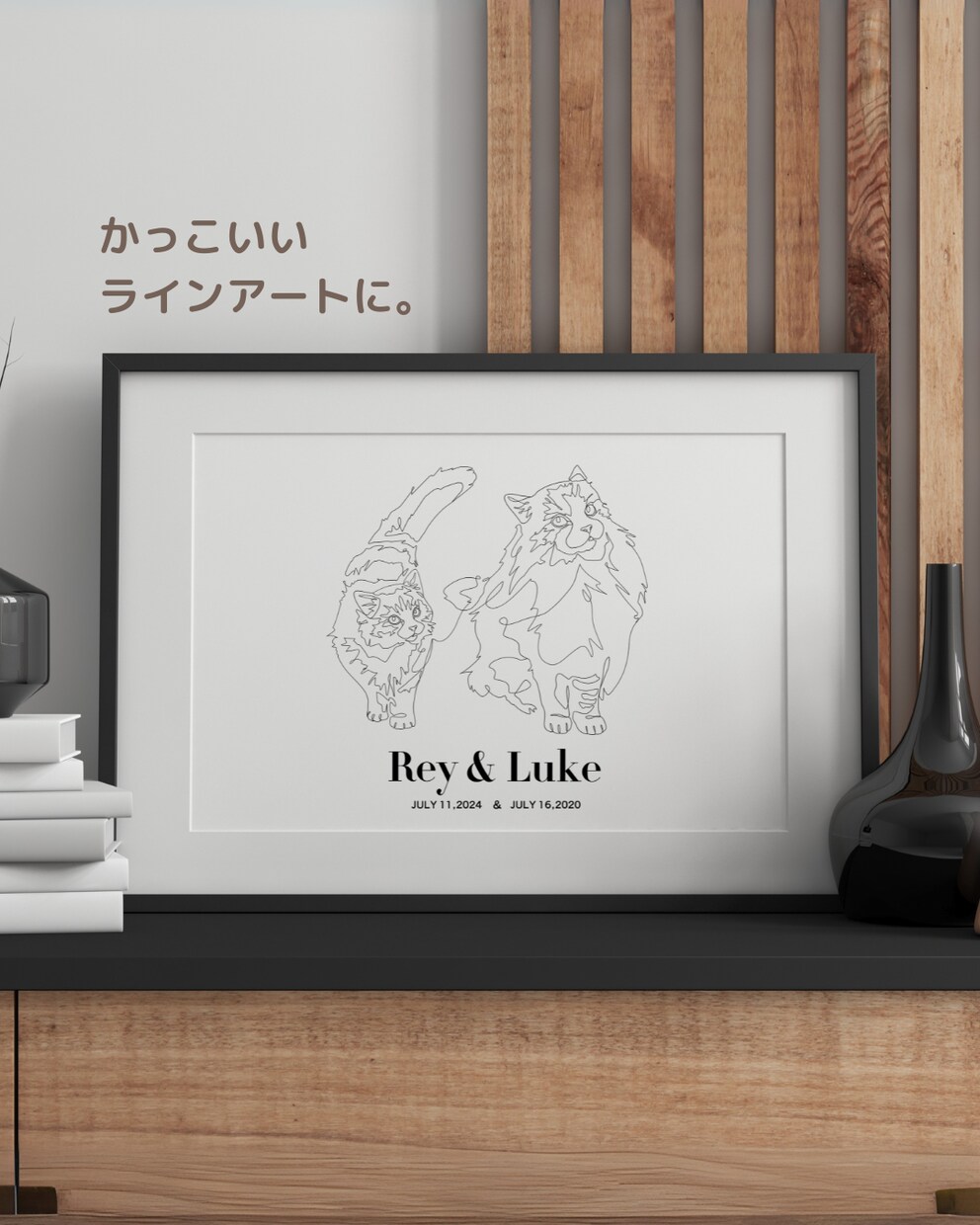 あなたのペットをラインアートで描きます 世界に一つだけのモダンアートを家庭に飾ってみませんか？ イメージ10