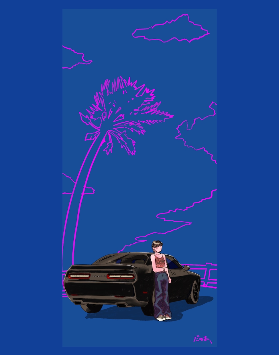愛車×人物の雰囲気あるイラスト描きます 車と風景をおしゃれな一枚にします イメージ2