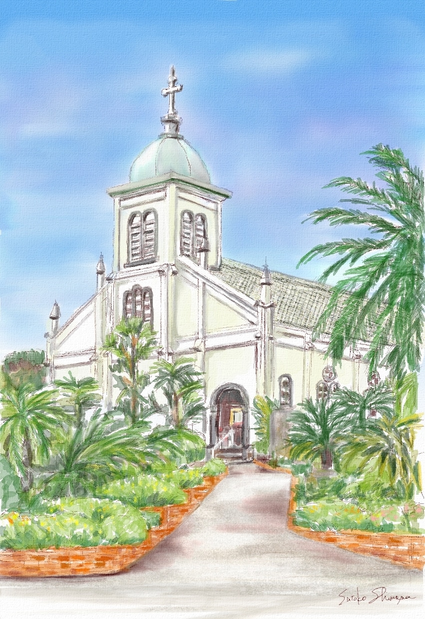 好きな風景をデジタル水彩画で描きます 旅行先の想いでの風景やいつも見る風景を絵葉書にしませんか イメージ9