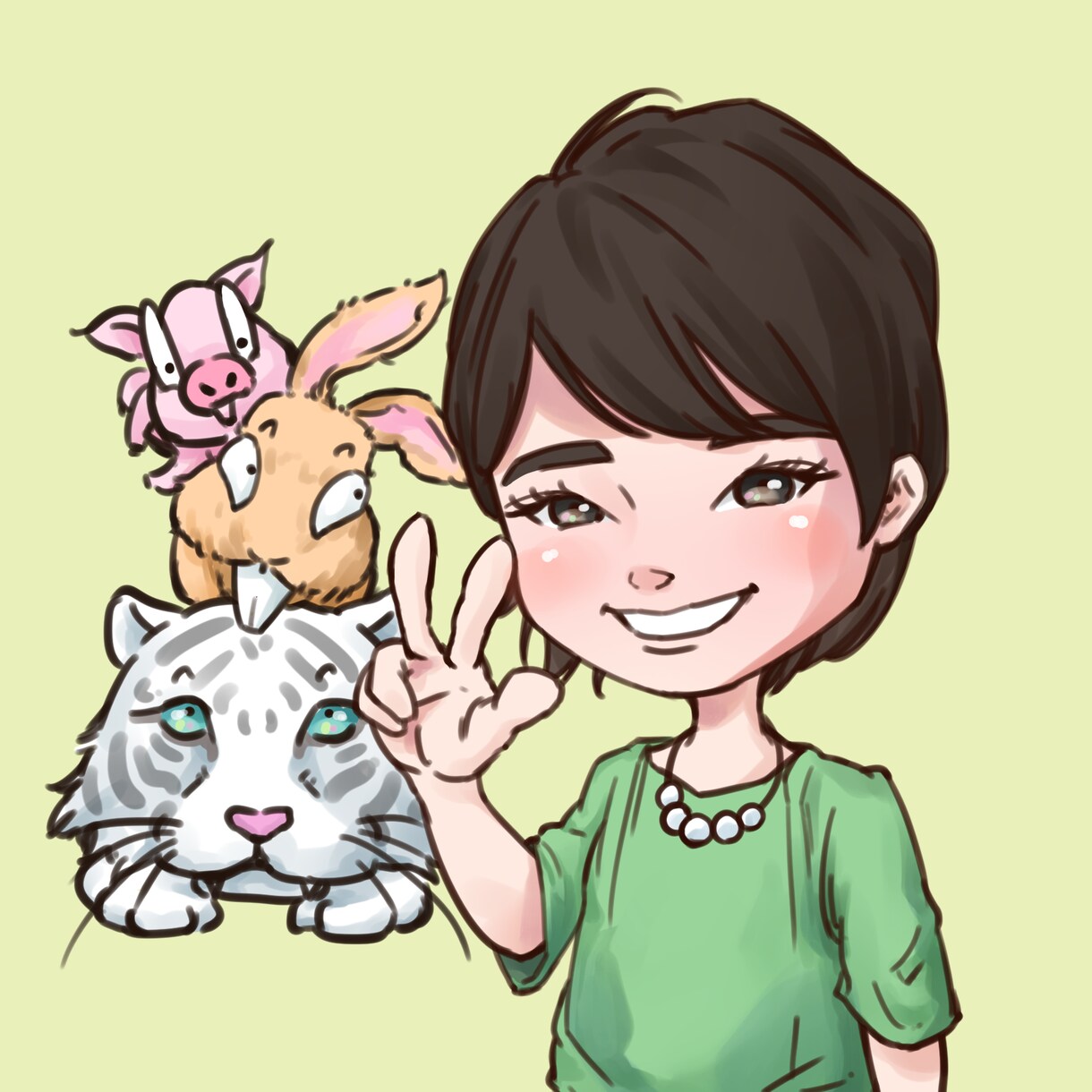 アイコンにもできる可愛い似顔絵描きます 可愛いく描くことを大前提に、できる限り似せていくスタイルです イメージ4