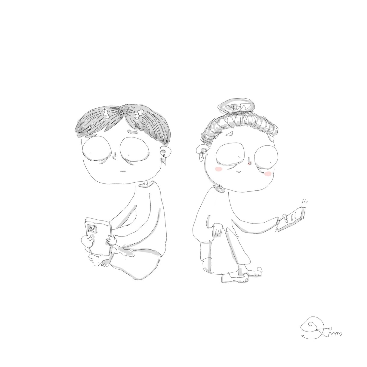 少しダークにイラスト描きます 挿絵、待ち受け、インテリアとしておすすめ⭐️ イメージ1