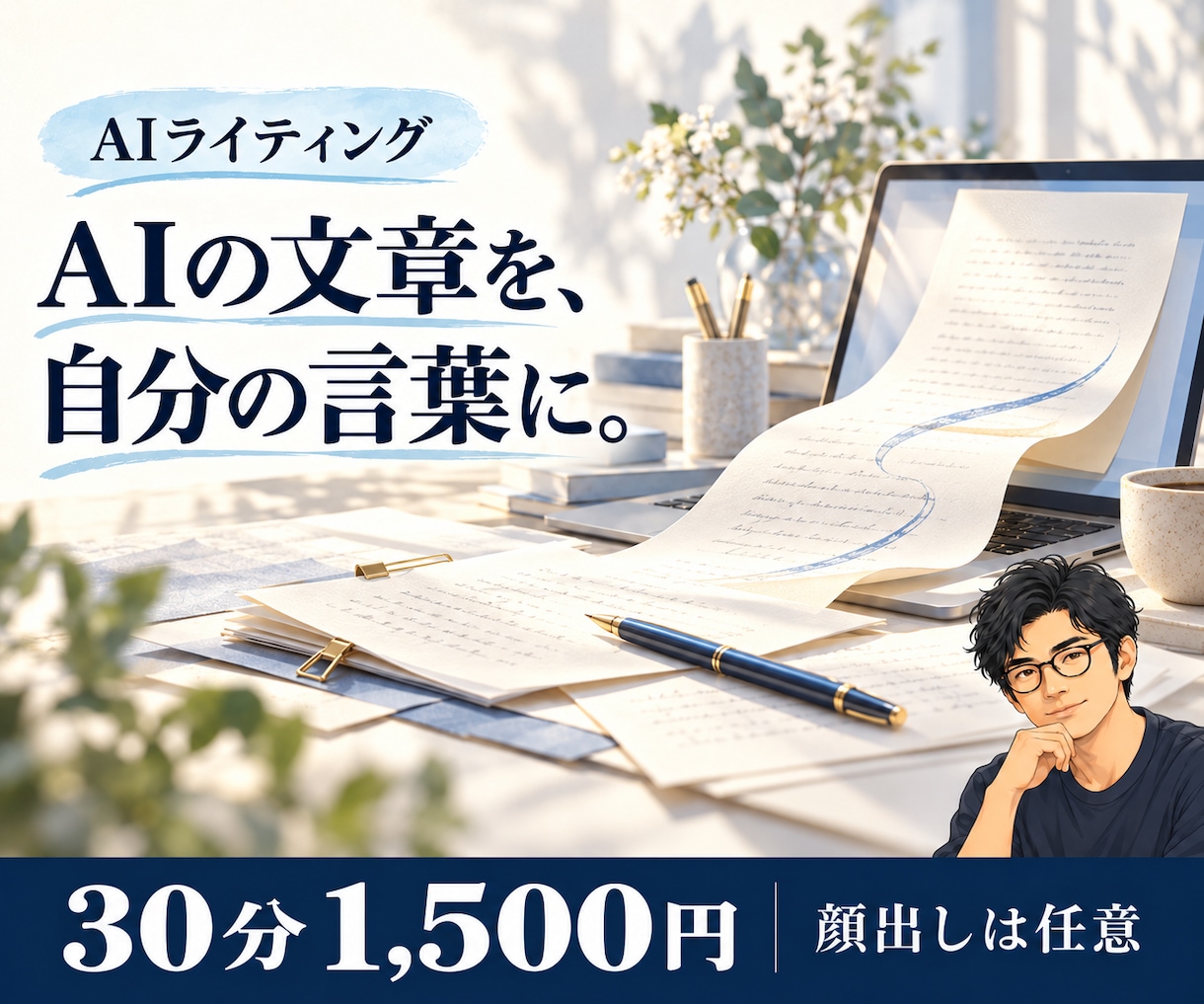 AIライティングの進め方を個別に教えます 材料の整理から下書き・推敲まで、自分で書くための相談 イメージ1