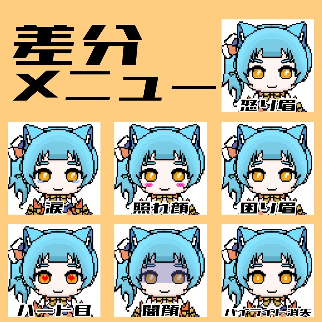 ドット絵でのLive2Dモデル製作します サブモデルとしてゲーム配信などで使える♪ イメージ3
