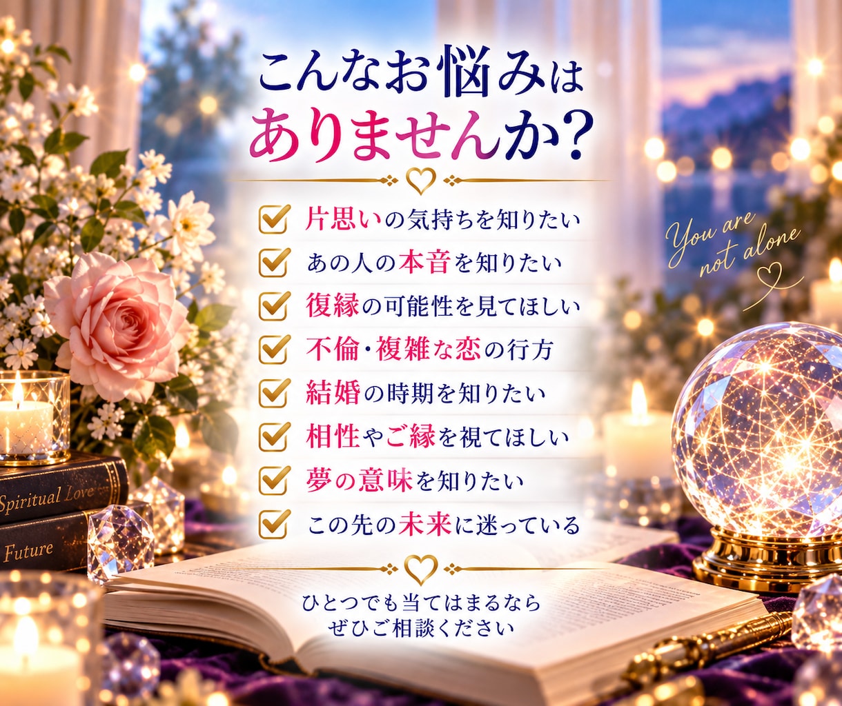 霊視霊聴鑑定◐チャット20分 真実の声を届けます 迷いを抱えたまま夜を迎えたくないそのような時に… イメージ2