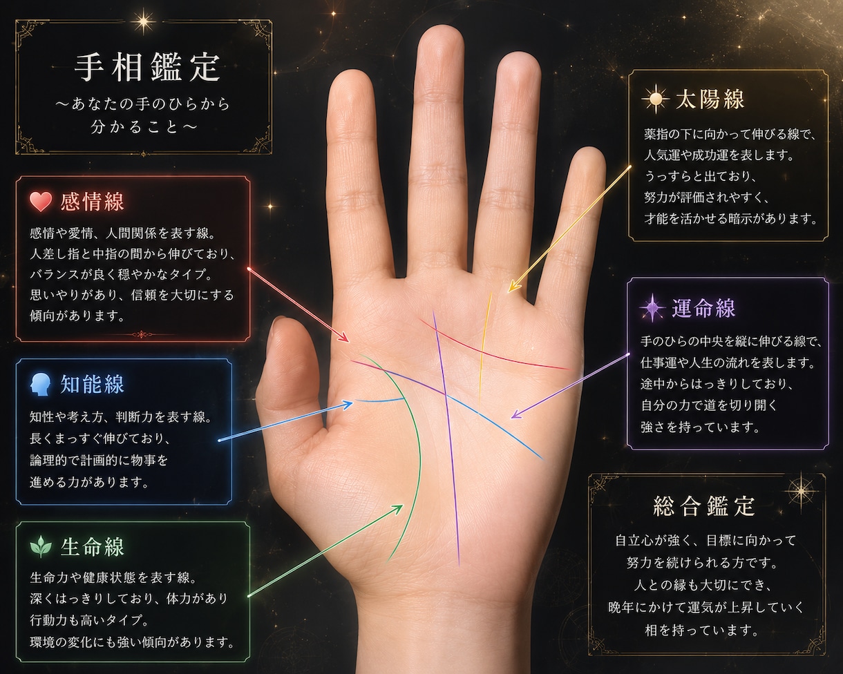 手相であなたの運気占います 恋も仕事も、手相がそっと教えてくれる イメージ1