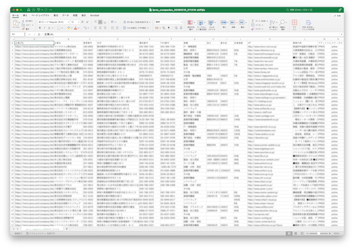BtoB製造業 企業リスト即納します 47,477件｜法人データ（電話・FAX・HP情報含む） イメージ4