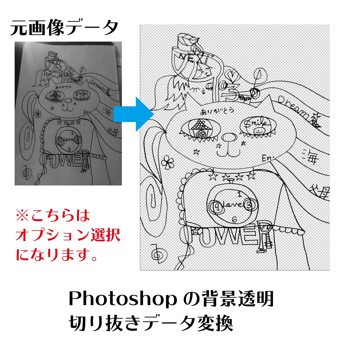 手書きイラスト、写真、ロゴをイラストデータにします 写真やスキャンデータをデジタル化！アウトライン、パス作成 イメージ3