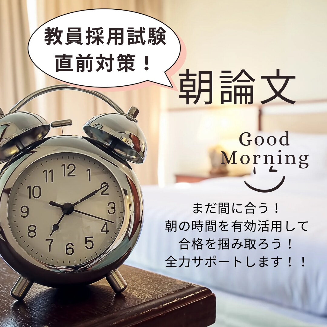 教員採用試験の論文対策サポートします 試験直前！諦めないで！！論文の形・ポイント教えます＾＾ イメージ1