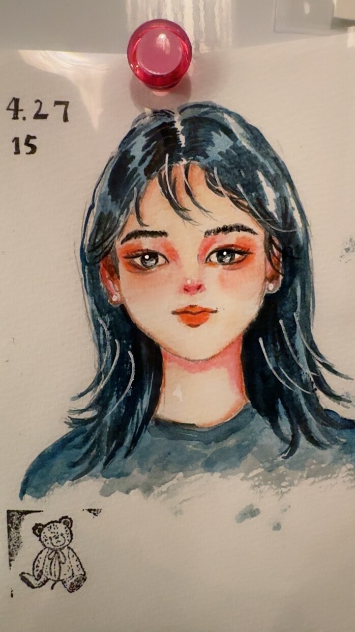 はがきサイズの中国風似顔絵をします 送料無料であなたっぽいはがきを描きます イメージ3