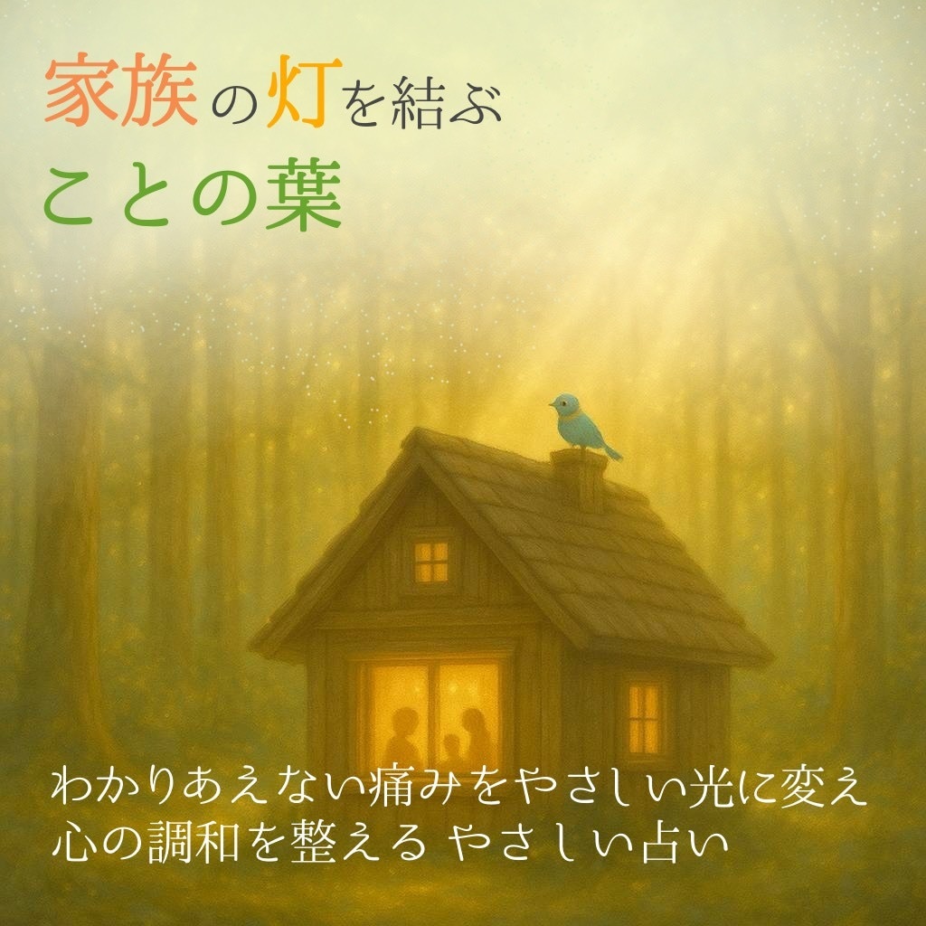 家族の風向きを“ことの葉占い”でやさしく整えます ◇わかりあえない痛みを光に変え、心の調和を取り戻す占い イメージ1