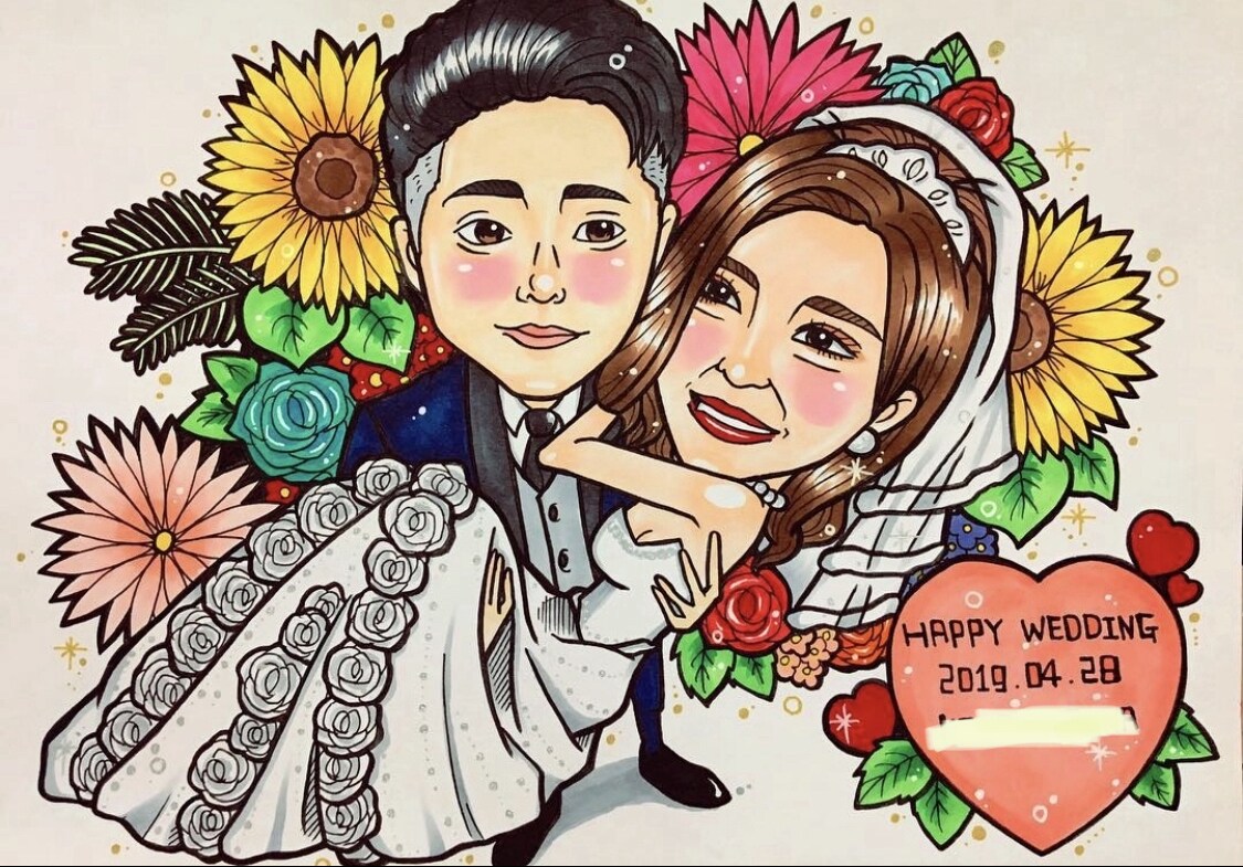 手描きの似顔絵を作成します 思い出やプレゼントに温かい似顔絵を。 イメージ1