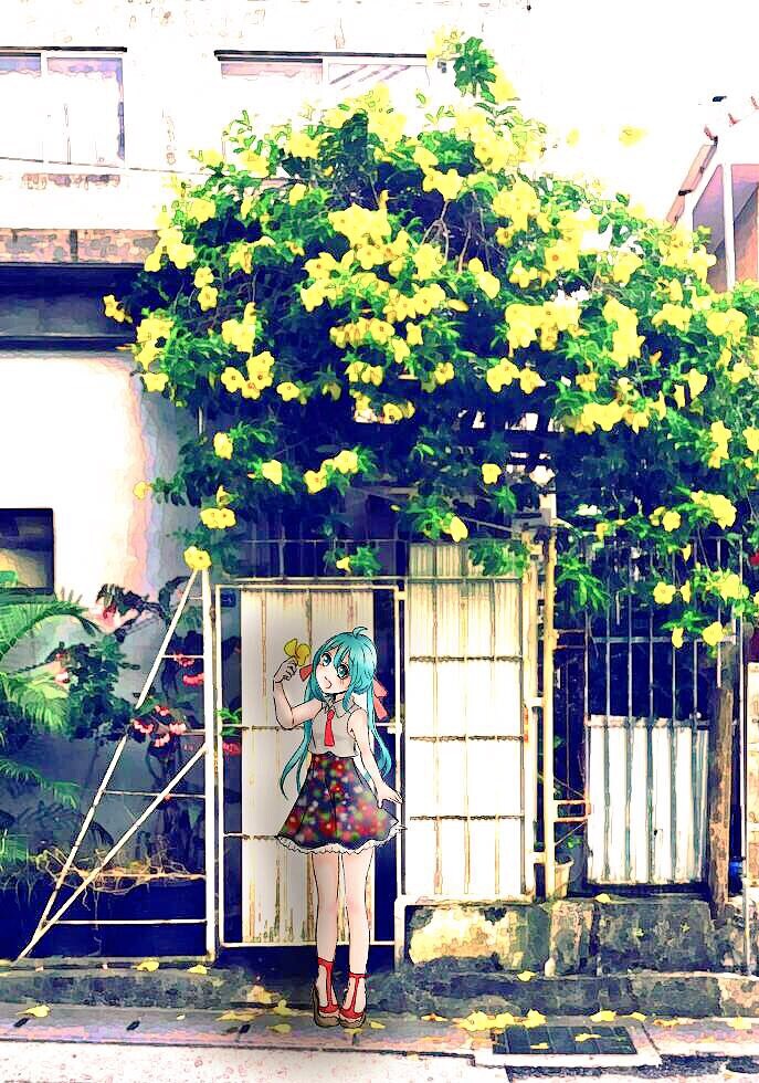 写真をアニメ画ぽく加工  画像への文字入れします イラストを入れることもできます。 イメージ1