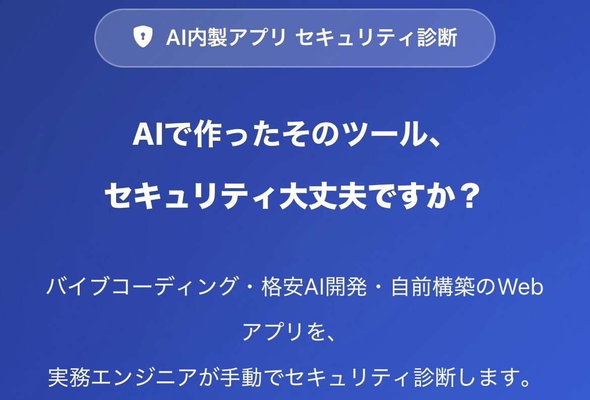 AI/内製webアプリのセキュリティ、診断します 現役エンジニアが自動ツールではなく手動で診断します イメージ1