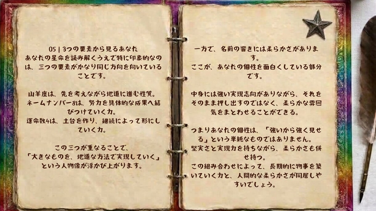 世界に一枚☆あなただけの個人鑑定書を作ります 占星術×姓名判断×運命数で占います イメージ4