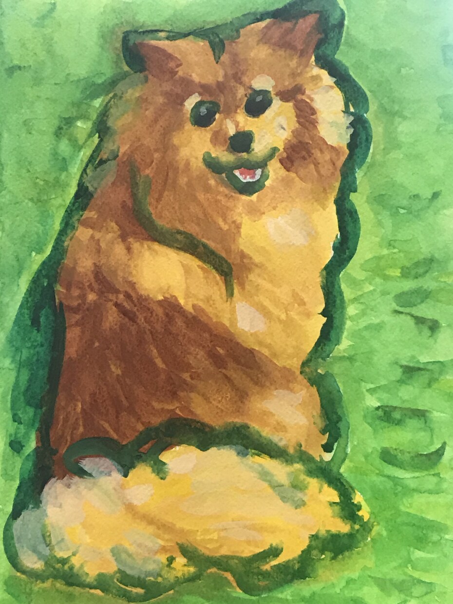 大切な家族、ペットや動物の絵を水彩で描きます 思い出を形に残したい方へ。モダンでカラフルな色彩の絵を イメージ4