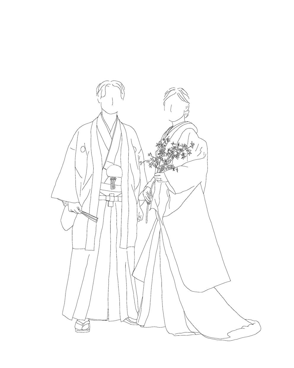 思い出写真を、シンプルなイラストに描き写します SNSアイコンやポストカード、友達や家族へのプレゼントに♩ イメージ4