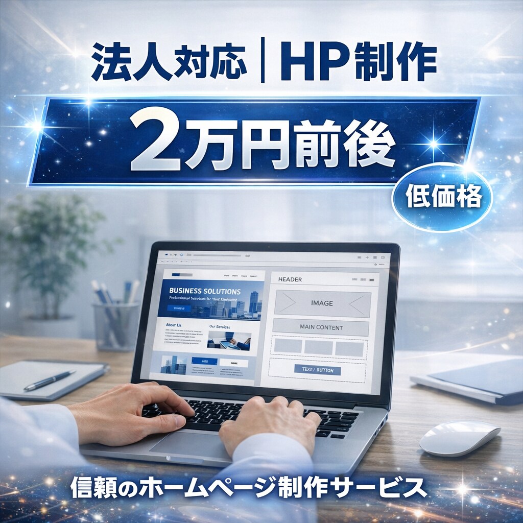 法人が対応｜低価格でホームページを制作します とりあえず作るではなく、使えるHPを法人が制作します。 イメージ1