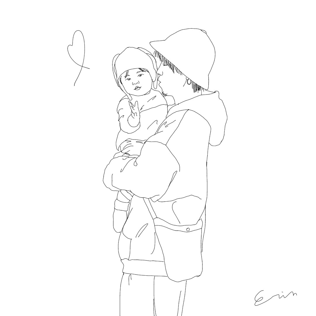 おしゃれな似顔絵イラスト描きます シンプルに線画でおしゃれな似顔絵イラスト描きます イメージ5