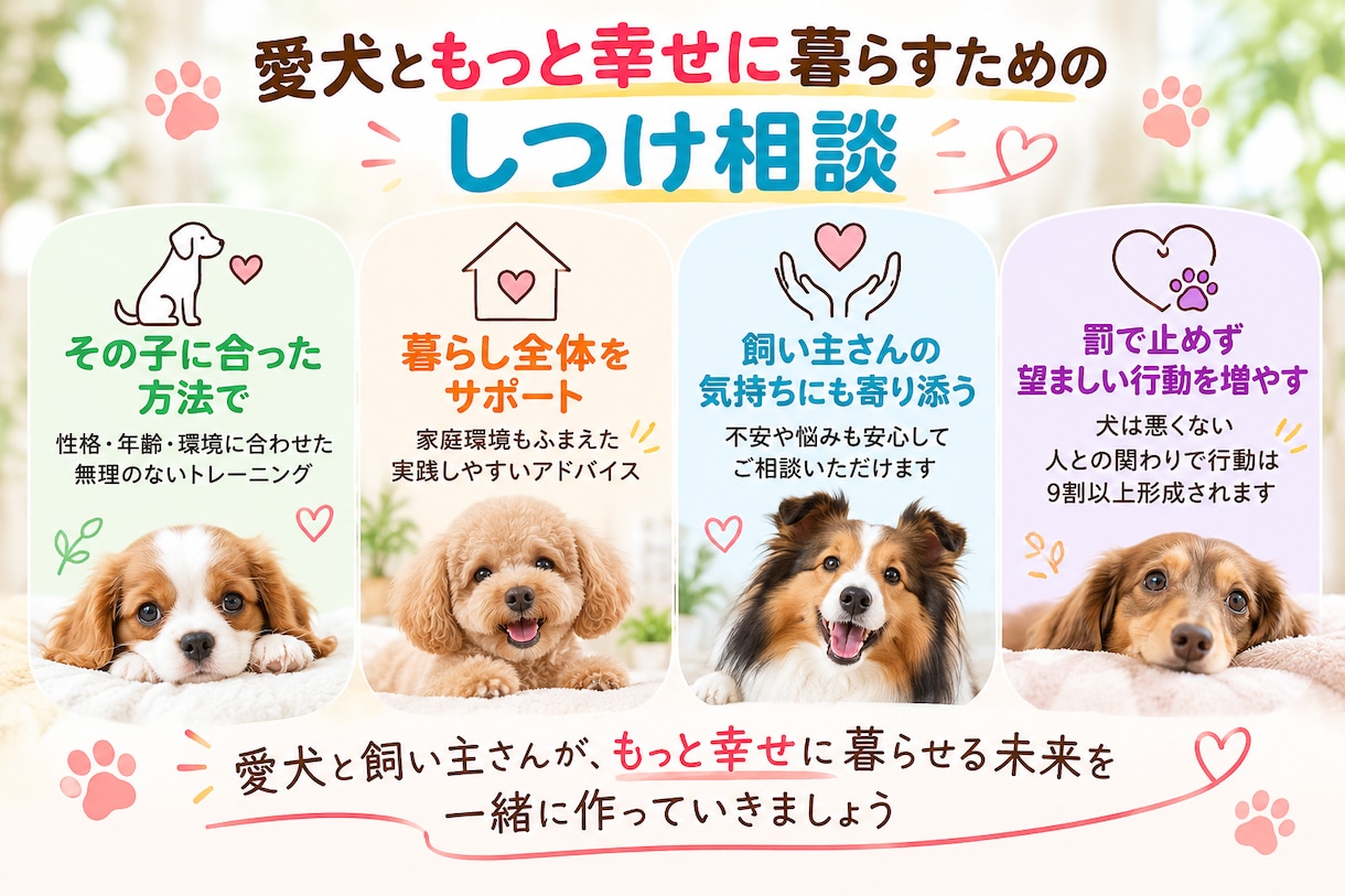 愛犬の困った行動・しつけの相談に乗ります 400頭以上見てきたプロが原因から一緒に考えます イメージ4