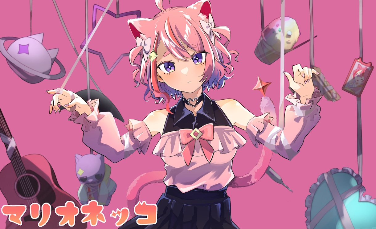 歌ってみた等 音楽動画のイラスト描きます キャラ・小物・背景まで可能です◎ イメージ1