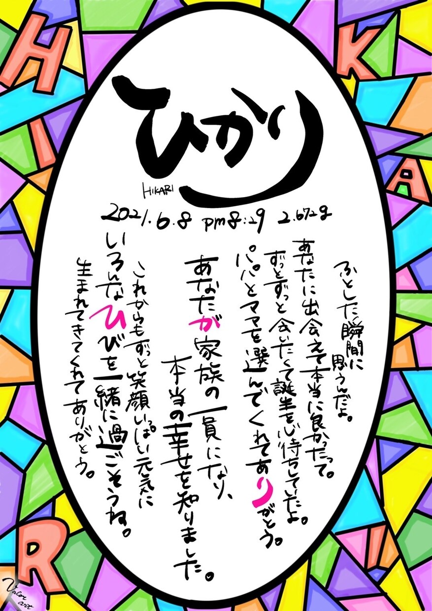 名前ポエム、イラストを作成します ご希望の背景を描きお名前を使った世界に一つのポエムを作ります イメージ8