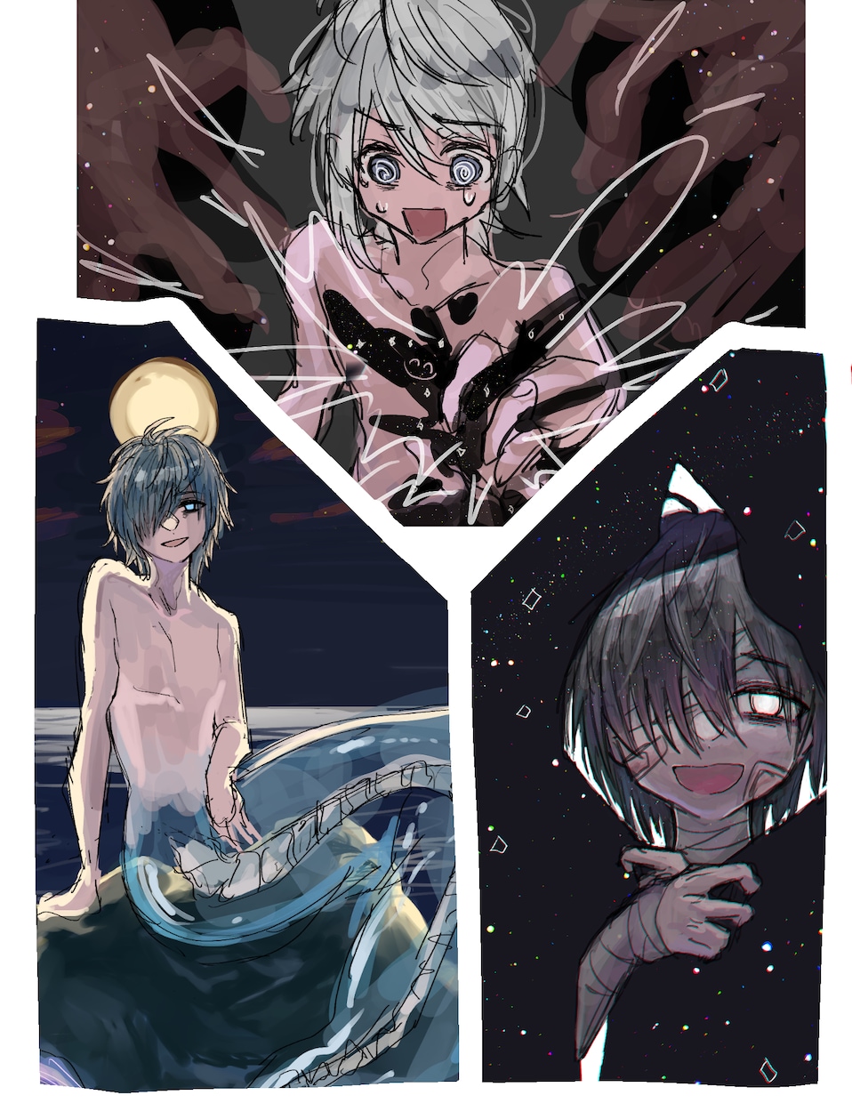 イラスト描きます！アイコン　1枚絵等　受け付けます 独特の世界観の絵を描きます　病み系で可愛い子が好きです イメージ1