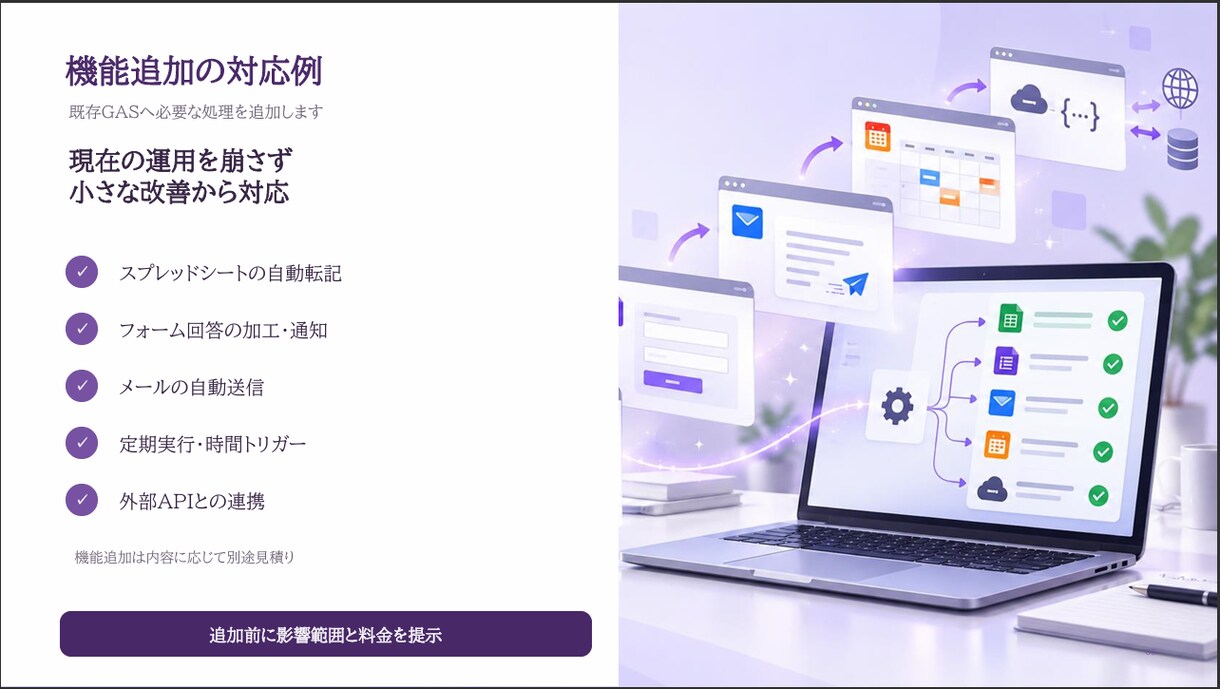 GASのエラー修正・機能追加をします 原因を特定し、現役SEが丁寧に修正します イメージ5