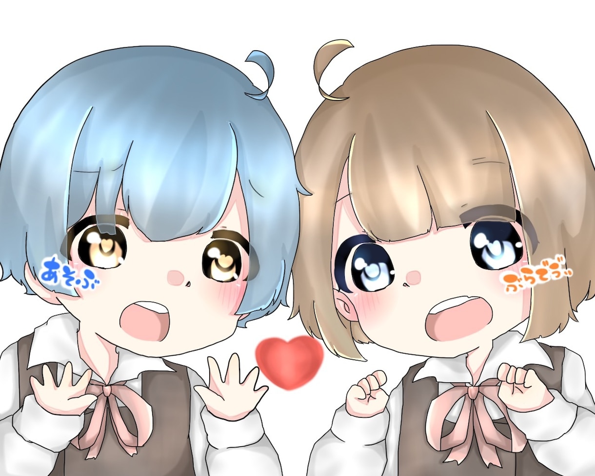 丸くふわふわしたようなイラストを描きます アイコンが欲しい人に向けて描かせてもらいます！ イメージ2