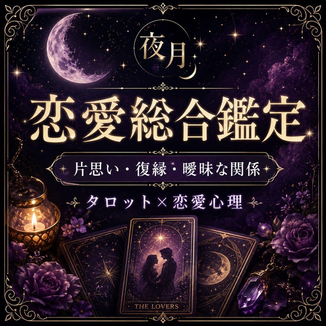 相手の気持ち・未来・アドバイスを総合的に見ます 恋愛のお悩みを総合的に鑑定いたします。 イメージ1