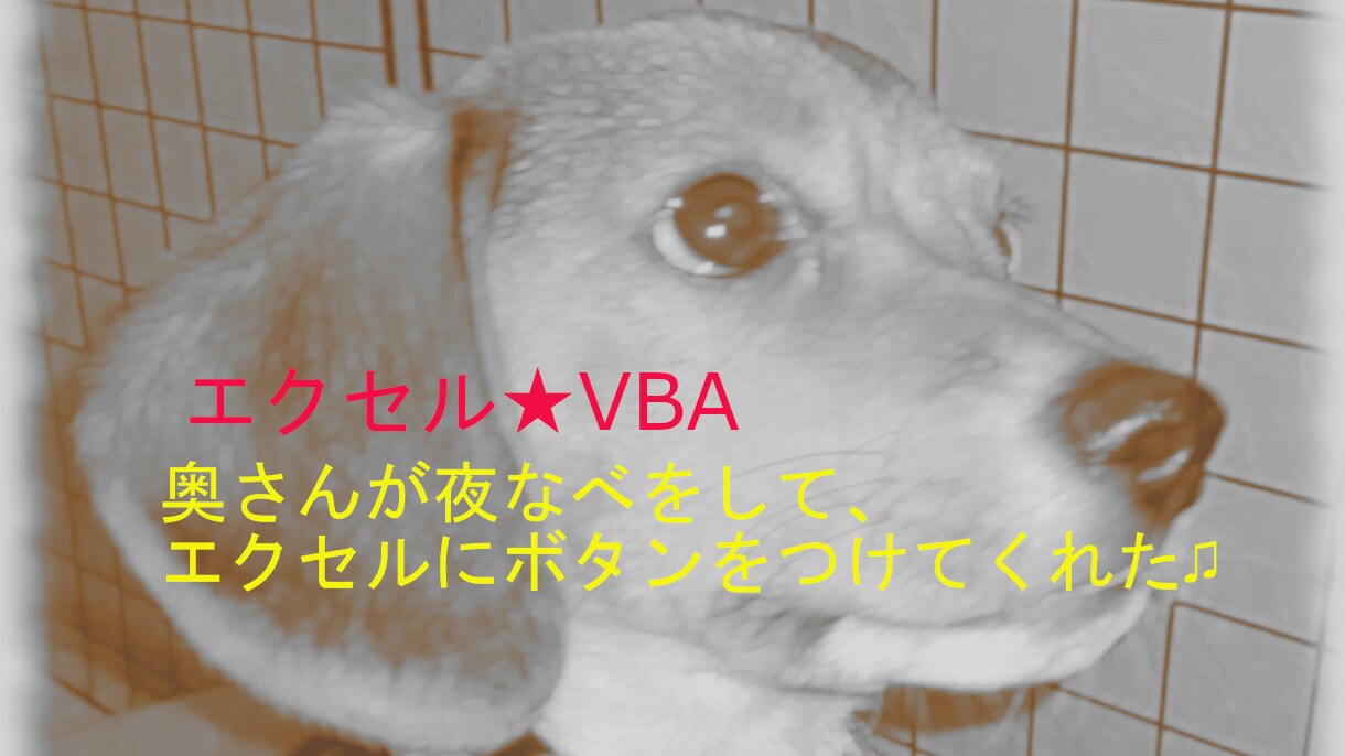 エクセル帳票にVBAコードつけます VBAコードをかく主婦！夜なべをしてエクセルにボタンつけます イメージ1