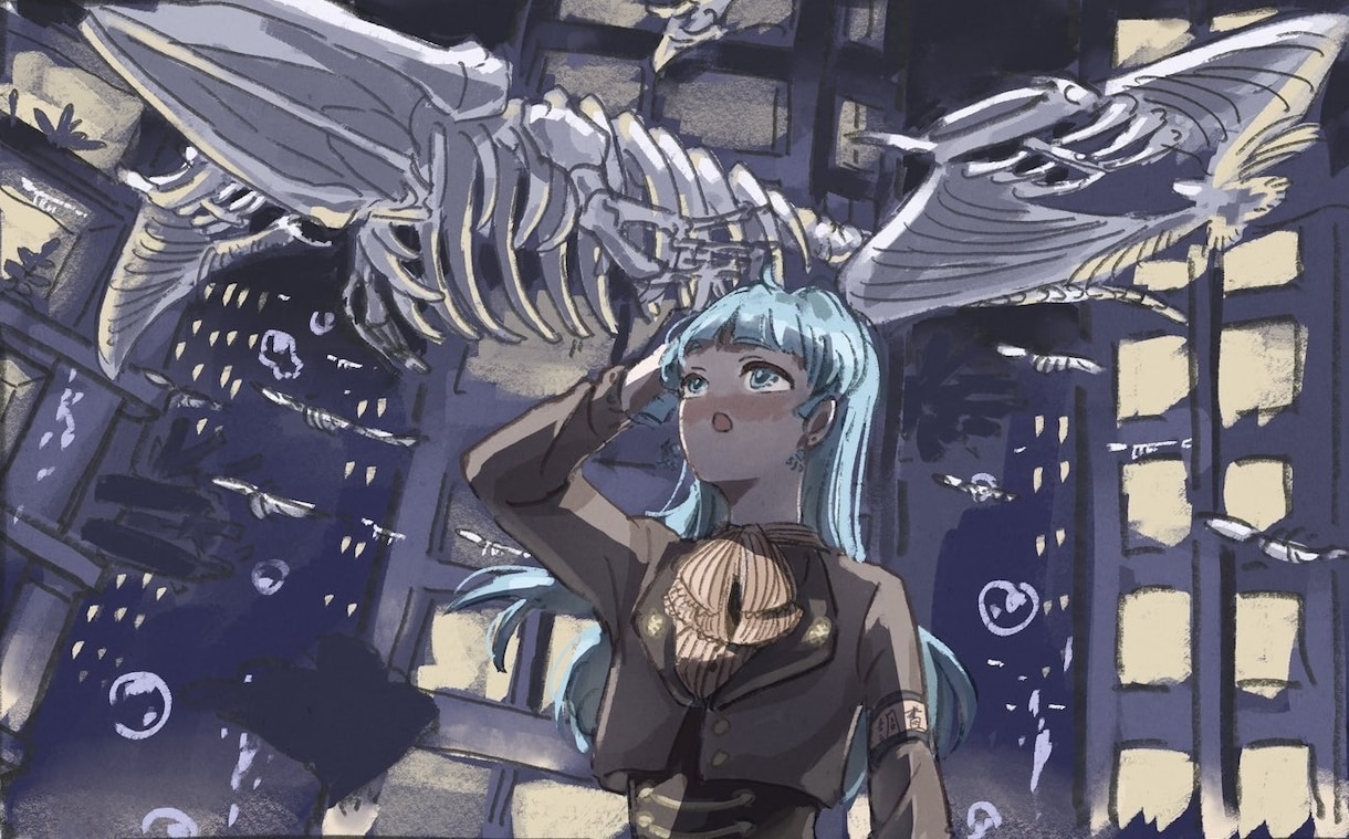 デフォルメの効いた背景込みのイラストを制作します どんな複雑な背景も一律4000円で承ります イメージ1