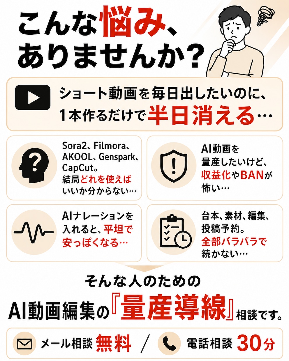 AI動画編集の時短ワークフロー教えます 編集ソフト3種・生成AI6種の使い分けを解説します イメージ2