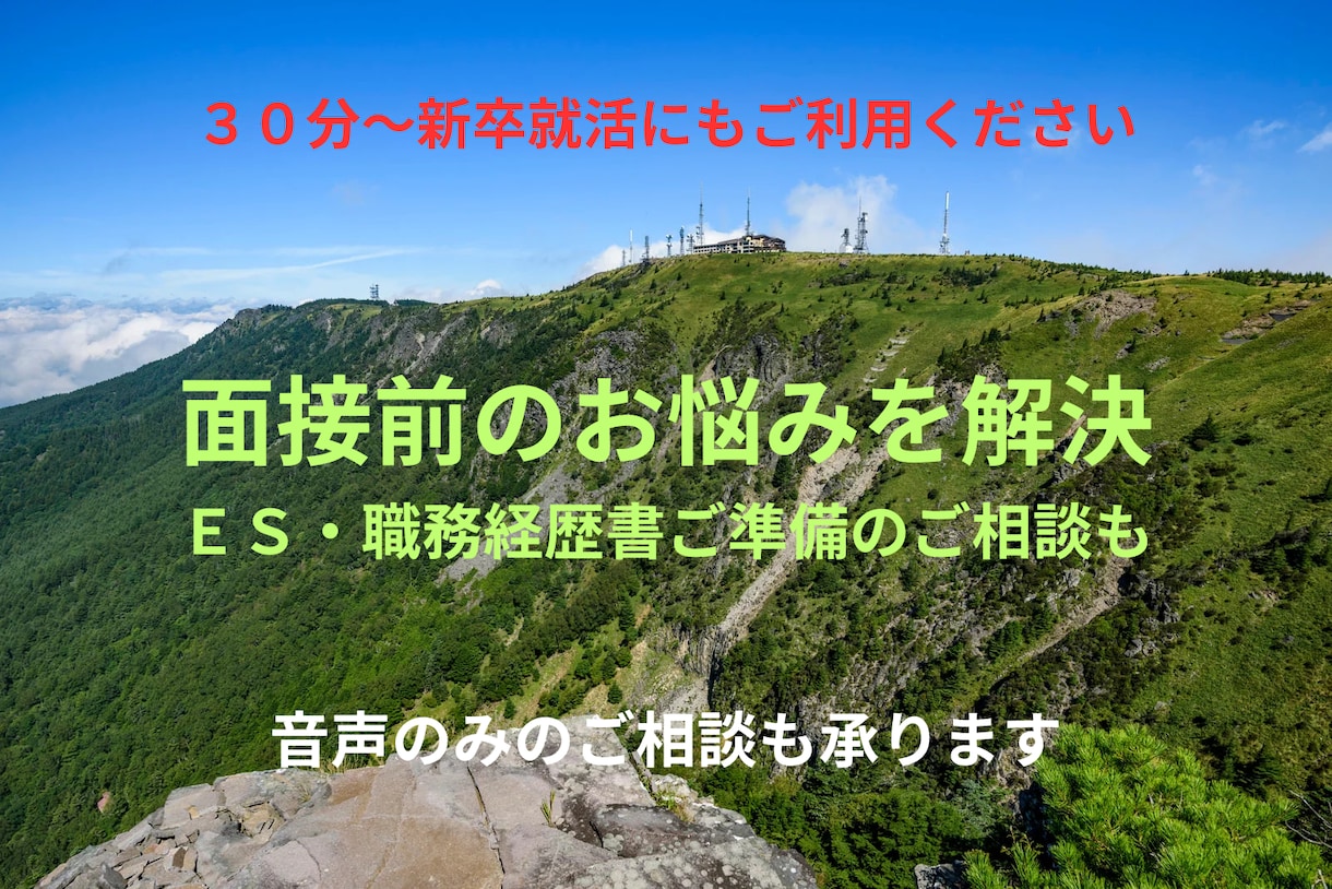 面接で何を話すか、ＥＳに何を書くかを一緒に考えます 新卒・既卒を問いません。就職転職指導歴31年、元新聞記者です イメージ1