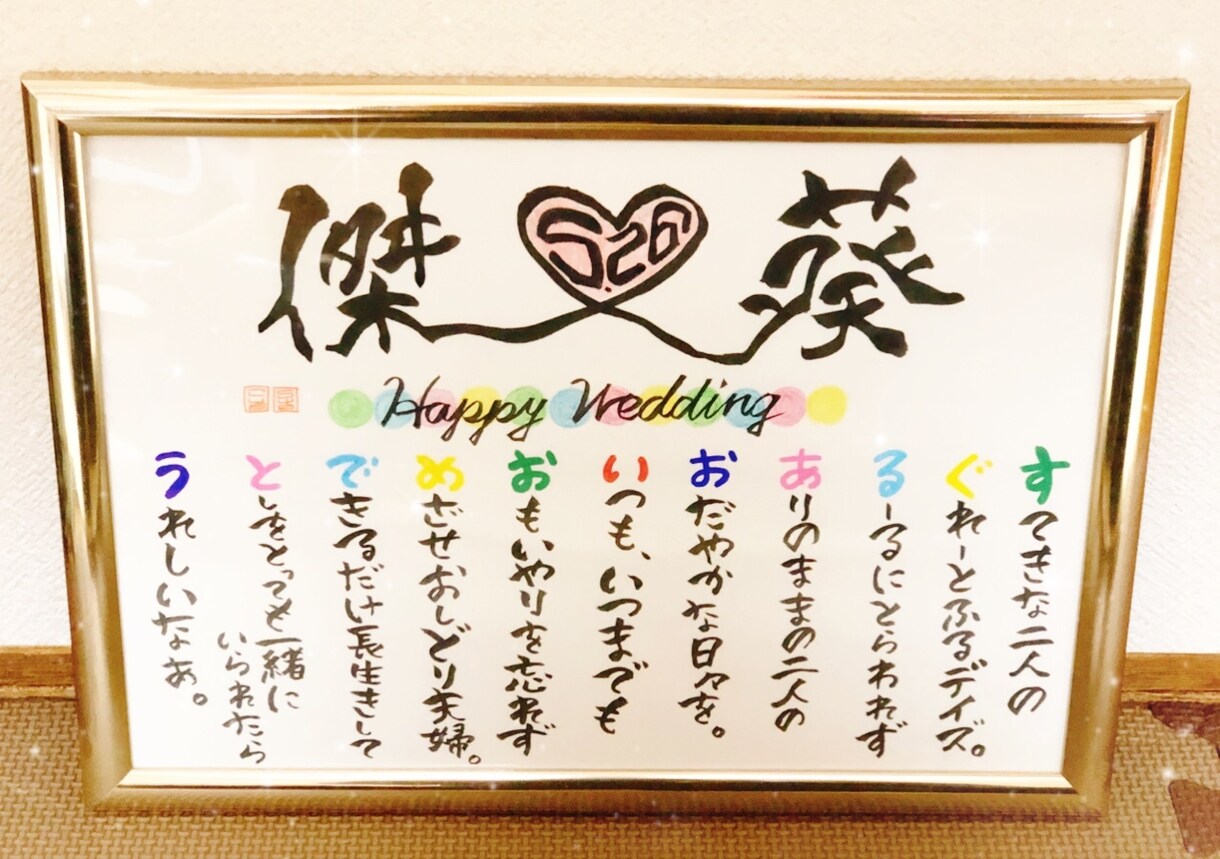 名前を詩にした作品お書きします 気持ちのこもった筆文字作品を、大切な人へ☺︎ イメージ4
