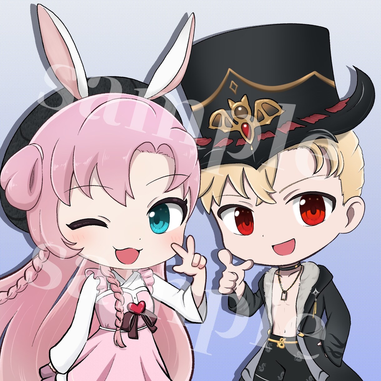 かっこいい&かわいいデフォルメミニキャラ描きます 商用利用代込み、似顔絵デフォルメも得意です◎ イメージ2