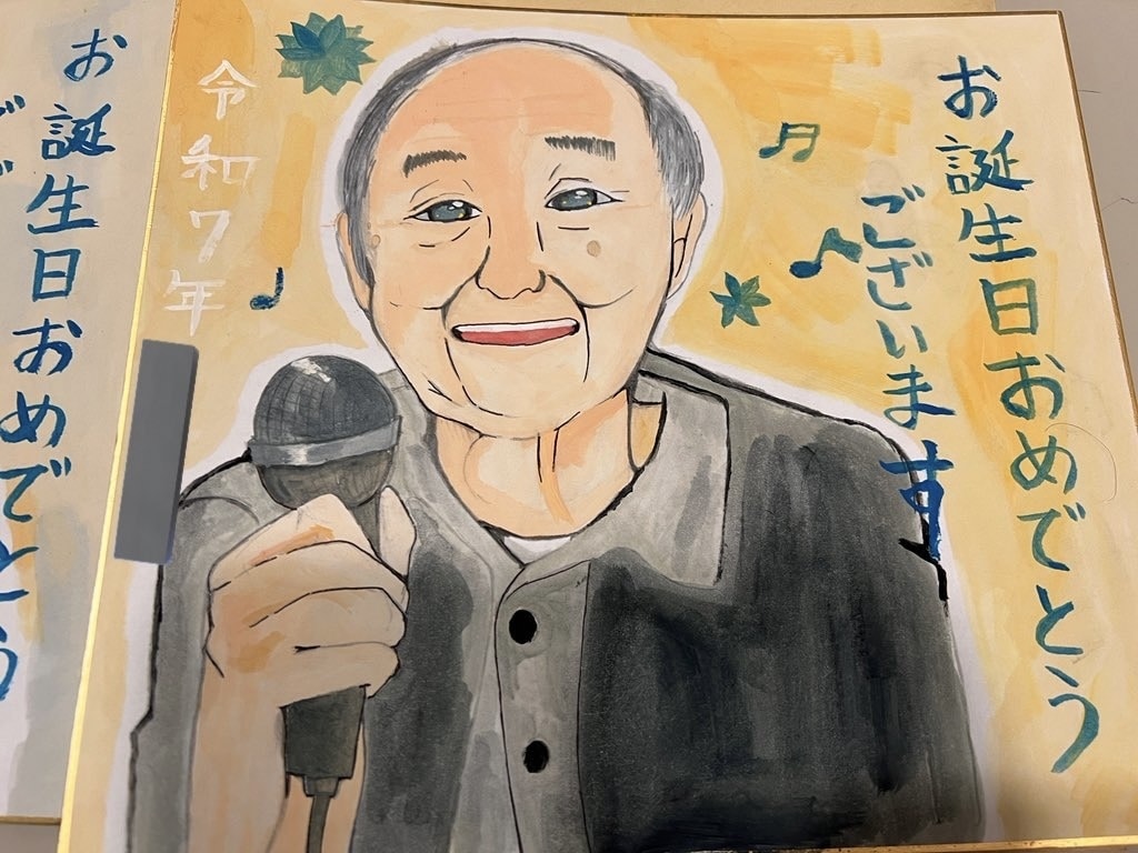 心温まるほんわかした似顔絵を描きます 【色紙】お誕生日、記念日、結婚祝い、ご自宅用に！ イメージ2